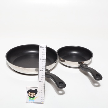 WMF Devil 2dílná sada pánví, 28 cm + 20 cm pánev, vhodná pro indukci, povlak z nerezové oceli