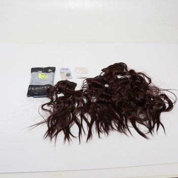 FESHFEN Clip in Extensions, 4ks 50 cm Celohlavové prodlužování vlasů se sponkami Syntetické