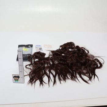 FESHFEN Clip in Extensions, 4ks 50 cm Celohlavové predlžovanie vlasov so sponkami Syntetické