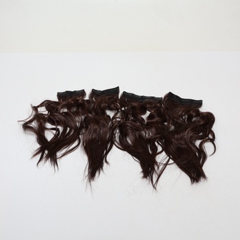 FESHFEN Clip in Extensions, 4ks 50 cm Celohlavové prodlužování vlasů se sponkami Syntetické