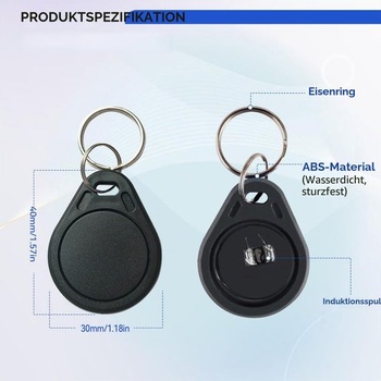 Klasické kľúčenky 1K, ISO14443A, 13,56 MHz, RFID IC kľúčenky, RFID štítok, kontrola prístupu M1,