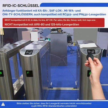 Klasické kľúčenky 1K, ISO14443A, 13,56 MHz, RFID IC kľúčenky, RFID štítok, kontrola prístupu M1,
