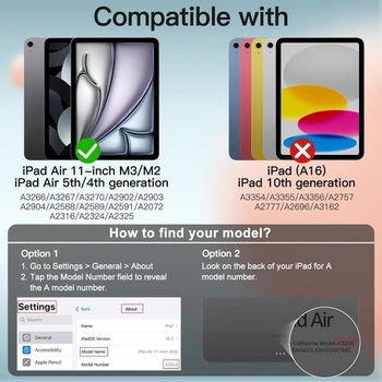 Puzdro JETech pre iPad Air 11 palcov M3/M2 (2025/2024), iPad Air 5./4. generácie 2022/2020 10,9