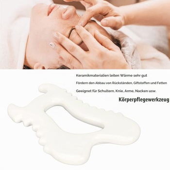 Masážna škrabka Gua Sha, keramická, antistatická, dobrá tepelná vodivosť, mobilizácia tkanív,