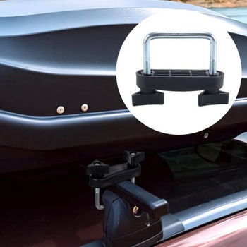 4 kusy bezpečnostných držiakov na strechu automobilu s U-objímkami pre strešný box, vhodné pre nosiče