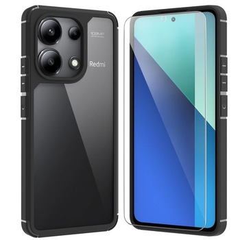 Priehľadný kryt pre Xiaomi Redmi Note 13 4G, kryt na telefón s ochranou displeja, mäkký silikónový