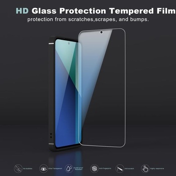 Priehľadný kryt pre Xiaomi Redmi Note 13 4G, kryt na telefón s ochranou displeja, mäkký silikónový