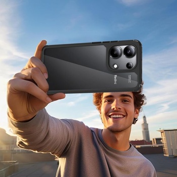 Priehľadný kryt pre Xiaomi Redmi Note 13 4G, kryt na telefón s ochranou displeja, mäkký silikónový