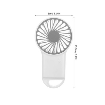Prenosný mini ručný ventilátor Cabilock, dobíjací cez USB, tichý, 3 rýchlosti, tichá prevádzka pre