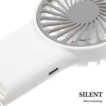 Prenosný mini ručný ventilátor Cabilock, dobíjací cez USB, tichý, 3 rýchlosti, tichá prevádzka pre