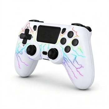 Bezdrátový ovladač pro P4/Pro/Slim/PC s RGB podsvícením, gamepad s tlačítkem