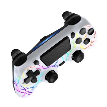 Bezdrátový ovladač pro P4/Pro/Slim/PC s RGB podsvícením, gamepad s tlačítkem