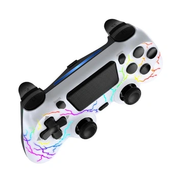 Bezdrôtový ovládač pre P4/Pro/Slim/PC s RGB podsvietením, gamepad s tlačidlom