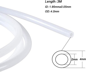 3metrová PTFE teflónová trubica pre 3D tlačiareň QitinDasen so 6 pneumatickými konektormi PC4-M6 a 6