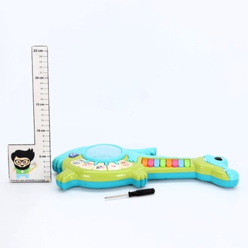 Hudobná hračka pre bábätká od 1 roka, učiaca sa gitara so zvukmi zvierat, hudobná hračka so svetlami,