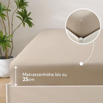 Napínacie hnedé prestieradlo SOULFUL