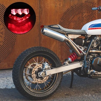 DREAMIZER Zadné brzdové svetlo na motocykel, 12V 9 LED s označením E, univerzálne brzdové svetlo pre