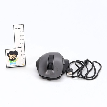 Bezdrátová myš TECKNET Bluetooth, 2.4G+2*BT ergonomická bezdrátová myš, dobíjecí šedá