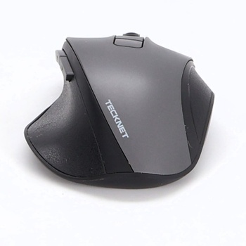 Bezdrátová myš TECKNET Bluetooth, 2.4G+2*BT ergonomická bezdrátová myš, dobíjecí šedá