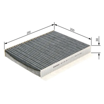 Kabínový filter s aktívnym uhlím Bosch R2354 - náhradný filter