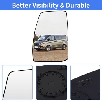 Ľavé sklo spätného zrkadla Mingke pre Ford Transit Tourneo Custom 2012-2022, výmena skla vonkajšieho