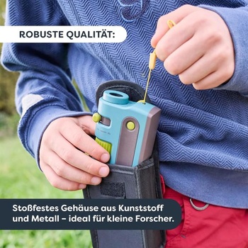Dětský kapesní mikroskop HABA Terra – Mini mikroskop pro děti se zoomem a dvojitým osvětlením,