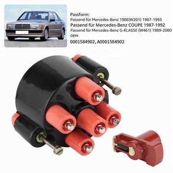Rozdeľovač zapaľovania, veko rozdeľovača + rotor 0001584902 Náhrada Vhodné pre 190 W201/kupé/trieda G
