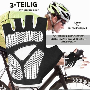 Cyklistické rukavice BEAST RAGE s polprstami pre mužov a ženy, s gelovým polstrovaním, protišmykové,