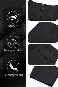 Pánske nohavice Heyfanee Casual, dlhé chino nohavice, široký strih, elegantná látka, khaki, 28W30L