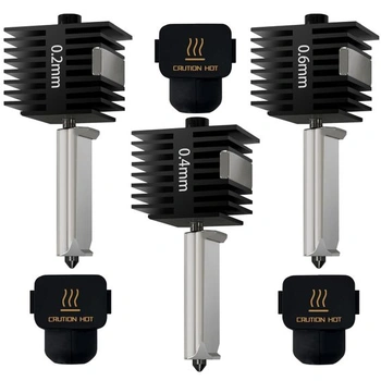 3 kusy sád hotendov 0,2/0,4/0,6 mm A1/A1 Mini/A2L s tryskami z kalenej ocele