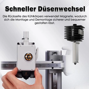 3 kusy sád hotendov 0,2/0,4/0,6 mm A1/A1 Mini/A2L s tryskami z kalenej ocele