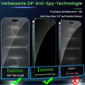 Ochranné tvrdené sklo IMBZBK pre iPhone 18 Pro Max, balenie 3+3 kusov, pre iPhone 18 Pro Max - čierne,