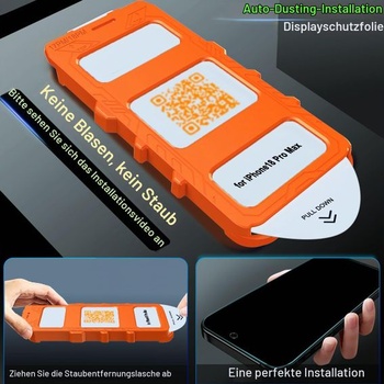 Ochranné tvrdené sklo IMBZBK pre iPhone 18 Pro Max, balenie 3+3 kusov, pre iPhone 18 Pro Max - čierne,