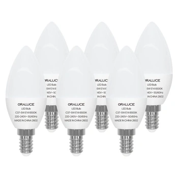 ORALUCE E14 LED žiarovka v tvare sviečky, teplá biela, 5…