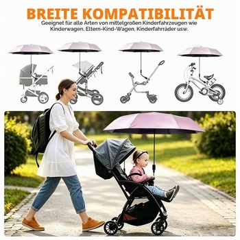 Univerzálna slnečná clona na kočík, slnečná clona na kočík Ø 90 cm, slnečná clona na kočík