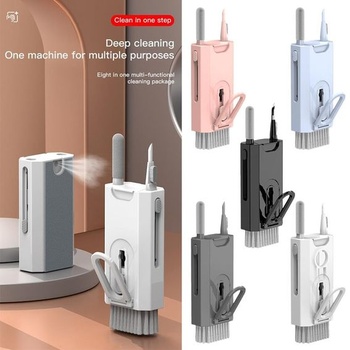 Generická čisticí sada 8 v 1 pro klávesnici, smartphone, iPad a AirPods, multifunkční čisticí pero