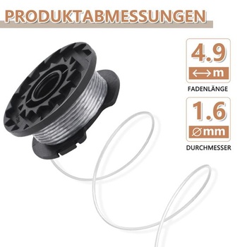 8 kusů F016800569 F016800385 Cívka nitě 4,9 m 1,6 mm pro Bosch 23/26 8 kusů Bosch F016800569