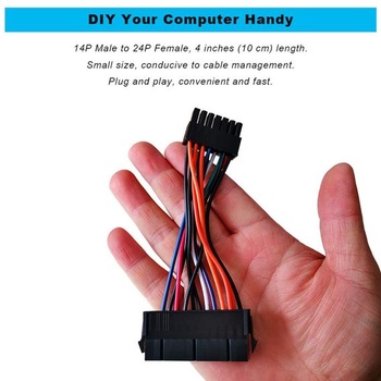 Napájací kábel 24-pinový na 14-pinový (10,2 cm, 18 AWG), napájací kábel ATX, plug and play pre