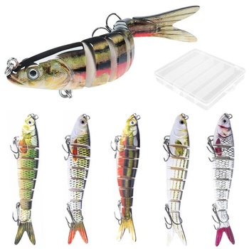 5 woblerov na šťuky, 14cm/26g nástrahy na šťuky, realistické plavecké woblery