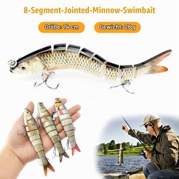 5 woblerov na šťuky, 14cm/26g nástrahy na šťuky, realistické plavecké woblery
