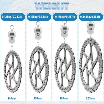 140mm 6-dierový brzdový kotúč, sada 2 kusov, jazdné brzdové kotúče s 12 skrutkami pre bicykel,
