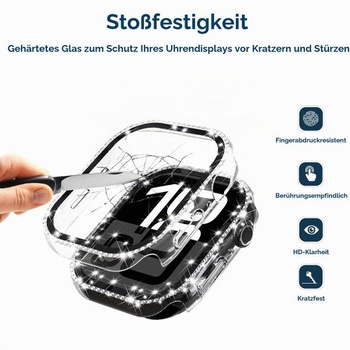 Sada 5 ochranných pouzder Simpeak kompatibilních s Apple Watch Series 11/10 46 mm, diamantové