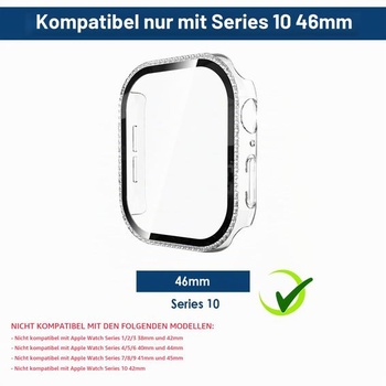 Sada 5 ochranných pouzder Simpeak kompatibilních s Apple Watch Series 11/10 46 mm, diamantové