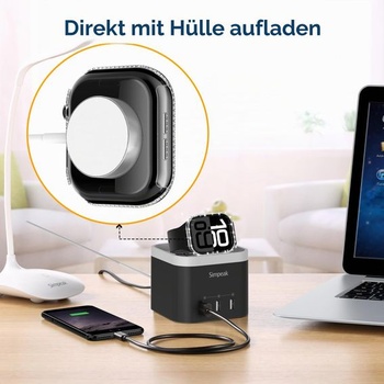 Sada 5 ochranných pouzder Simpeak kompatibilních s Apple Watch Series 11/10 46 mm, diamantové