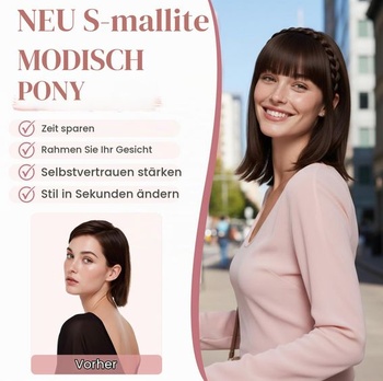 Čelenka S-noilite s ofinou, paruky s ofinou vpředu, syntetické zapletené vlasy s ofinou,