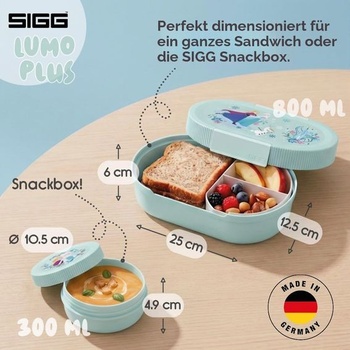 Sigg - Lumo Kids Lunchbox Set 2 - Detský obedový box s priehradkami - Vhodný do mikrovlnnej rúry a
