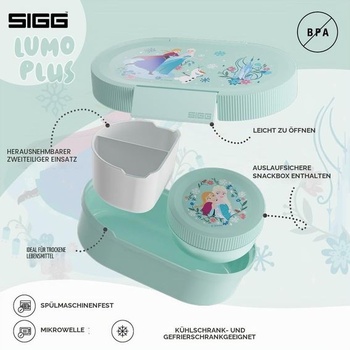 Sigg - Lumo Kids Lunchbox Set 2 - Detský obedový box s priehradkami - Vhodný do mikrovlnnej rúry a