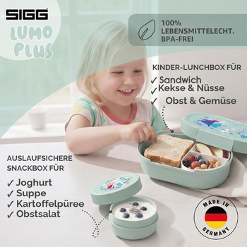 Sigg - Lumo Kids Lunchbox Set 2 - Detský obedový box s priehradkami - Vhodný do mikrovlnnej rúry a