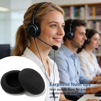 4 náhradné náušníky pre slúchadlá Sennheiser, priedušné penové vankúšiky, kompatibilné so Sennheiser