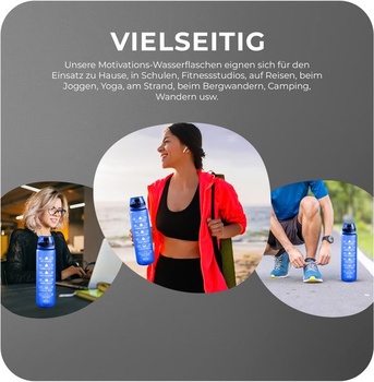 Športová fľaša na vodu Roe Tenpo 1l Tritan, vhodná do umývačky riadu, bez BPA, nepriepustná, vhodná
